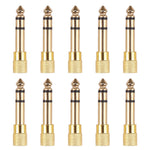 6.35mm 수컷에서 3.5mm 암컷 오디오 잭 어댑터 (10개 한 팩, 가격은 10개 기준), 6.35mm 수컷에서 3.5mm 암컷