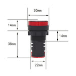12V AD16-22D / S 22mm LED 신호 표시등 램프, 12V