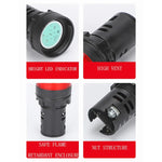12V AD16-22D / S 22mm LED 신호 표시등 램프, 12V