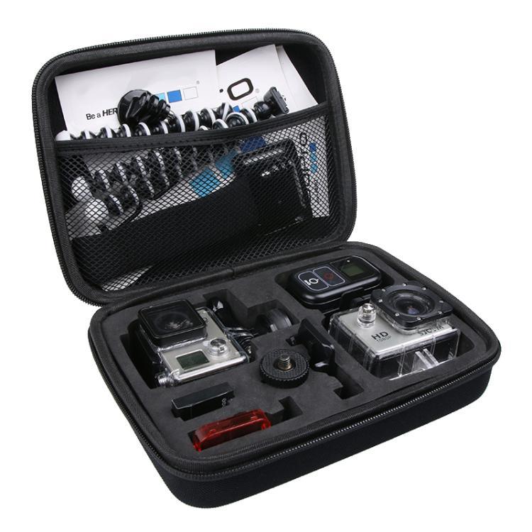 GoPro, Insta360, DJI 및 기타 액션 카메라용 충격 방지 휴대용 보관 가방, 크기: 22.5cm x 16cm x 6cm