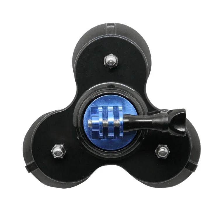 Triangle Direction Suction Cup Mount with Tripod Mount + Handle Screw for GoPro, Insta360, DJI and Other Action Cameras