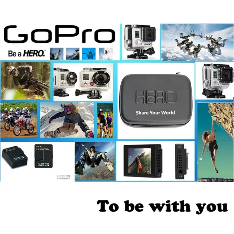 GoPro, Insta360, DJI 및 기타 액션 카메라 액세서리용 충격 방수 휴대용 여행 케이스, 사이즈: 22cm x 16cm x 7cm, 사이즈: 22cm x 16cm x 7cm