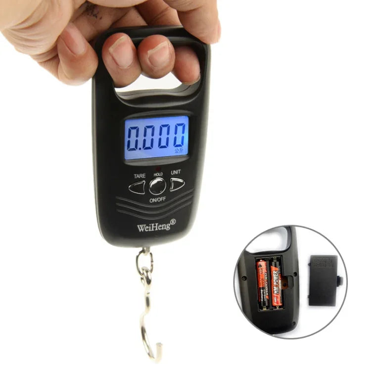 50kg x 10g LCD 전자 여행용 수하물 후크 무게 저울 (WH-A17), WH-A17