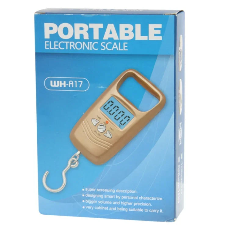50kg x 10g LCD 전자 여행용 수하물 후크 무게 저울 (WH-A17), WH-A17