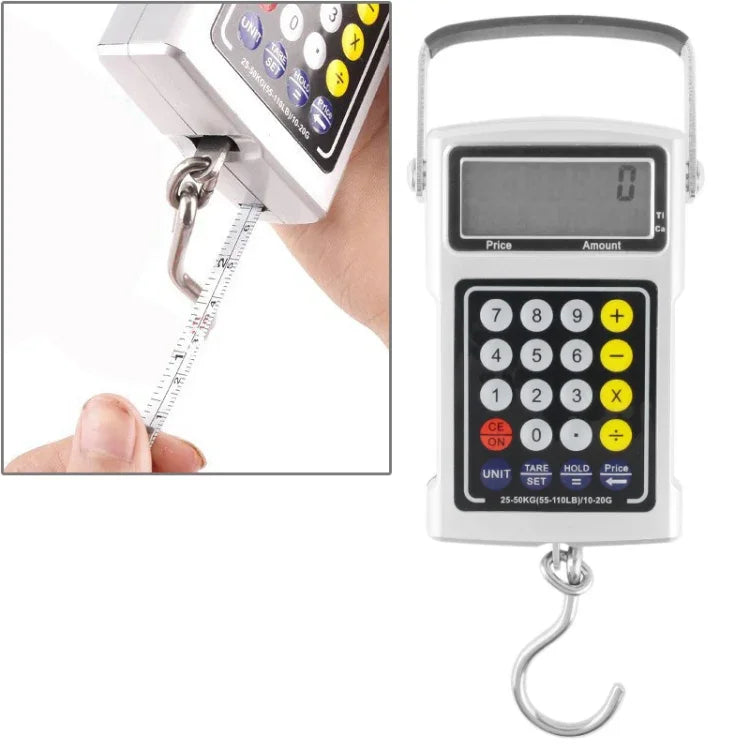 7 in 1 다기능 전자 낚시 바늘 저울 (50KG/20g), 7 in 1 50kgx10g