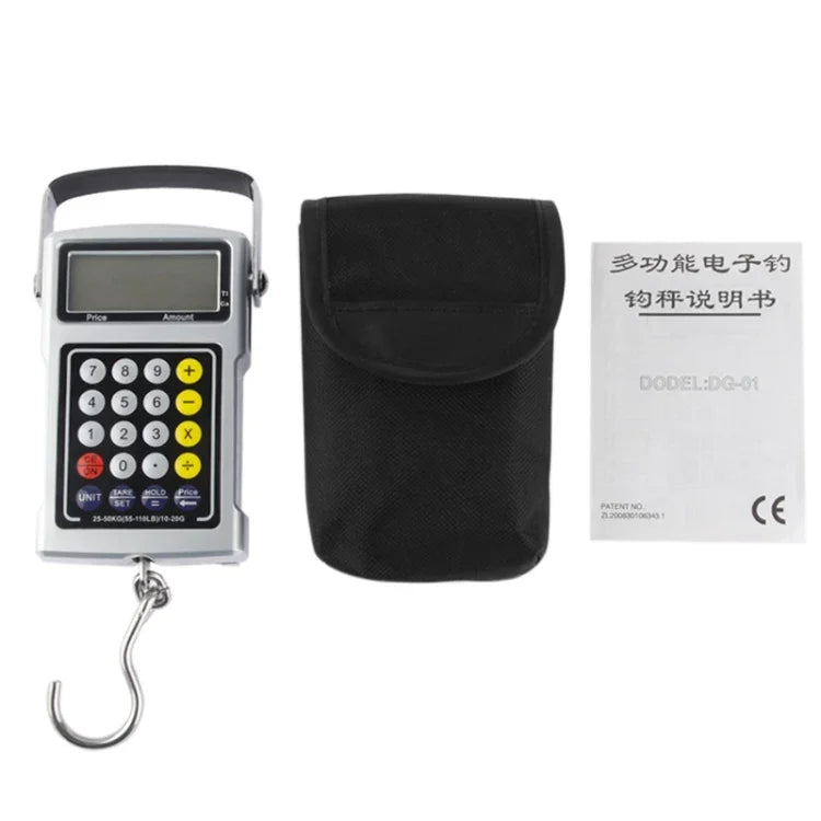 7 in 1 다기능 전자 낚시 바늘 저울 (50KG/20g), 7 in 1 50kgx10g