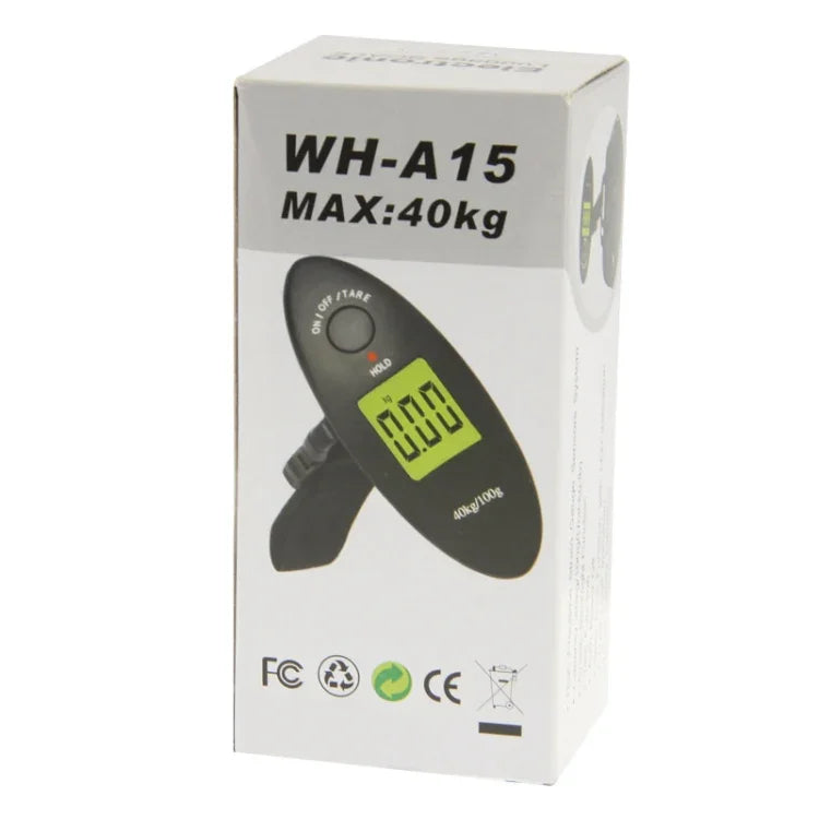 40kg x 100g LCD 전자 여행용 수하물 무게 저울 (WH-A15), WH-A15