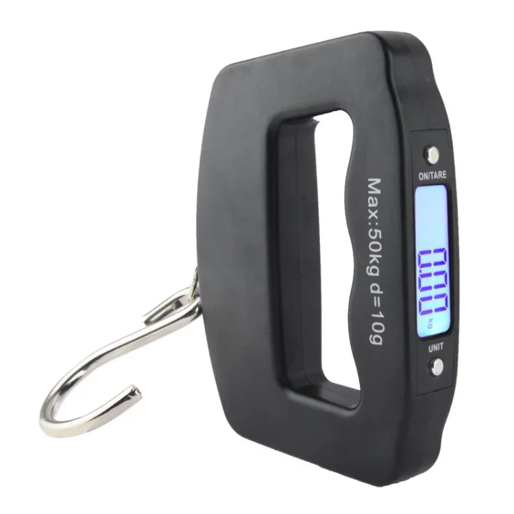 50kgx10g LCD 전자 여행용 수하물 후크 무게 저울, 50kgx10g
