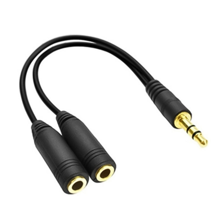 3.5mm 수-듀얼 3.5mm 암 이어폰 분배기 어댑터, 길이: 약 25cm, 3.5mm 수-2 x 3.5mm 암
