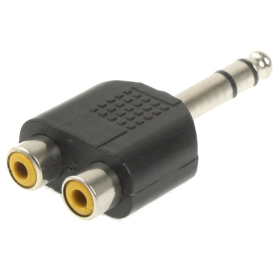6.35mm 수컷 to 2 RCA 스테레오 헤드폰 잭 어댑터, 6.35mm to 2 RCA 암컷