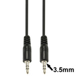 3.5mm 수컷 미니 플러그 스테레오 오디오 케이블, 길이: 3m, 길이: 3m (검정)