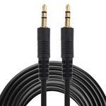 Aux 케이블, 3.5mm 수컷 미니 플러그 스테레오 오디오 케이블, 길이: 5m (검정 + 금도금 커넥터), 길이: 5m 검정, (금도금)