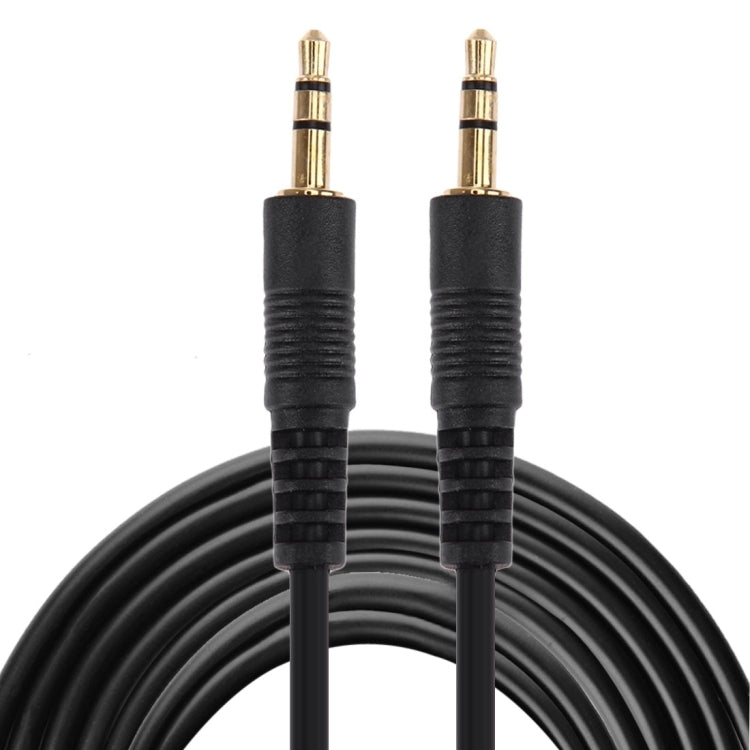 Aux 케이블, 3.5mm 수컷 미니 플러그 스테레오 오디오 케이블, 길이: 5m (검정 + 금도금 커넥터), 길이: 5m 검정, (금도금)
