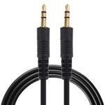 1m 3.5mm 수컷 to 3.5mm 수컷 플러그 스테레오 오디오 Aux 케이블 (검정 + 금도금 커넥터), 길이: 1m 검정, (금도금)