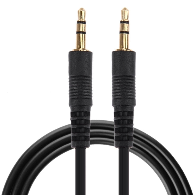 1m 3.5mm 수컷 to 3.5mm 수컷 플러그 스테레오 오디오 Aux 케이블 (검정 + 금도금 커넥터), 길이: 1m 검정, (금도금)