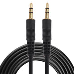 Aux 케이블, 3.5mm 수컷 미니 플러그 스테레오 오디오 케이블, 길이: 3m (검정 + 금도금 커넥터), 길이: 3m 검정, (금도금)