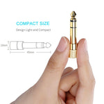 금도금 6.35mm 수컷 to 3.5mm 스테레오 잭 어댑터 소켓 어댑터, 6.35 수컷 to 3.5mm 암컷