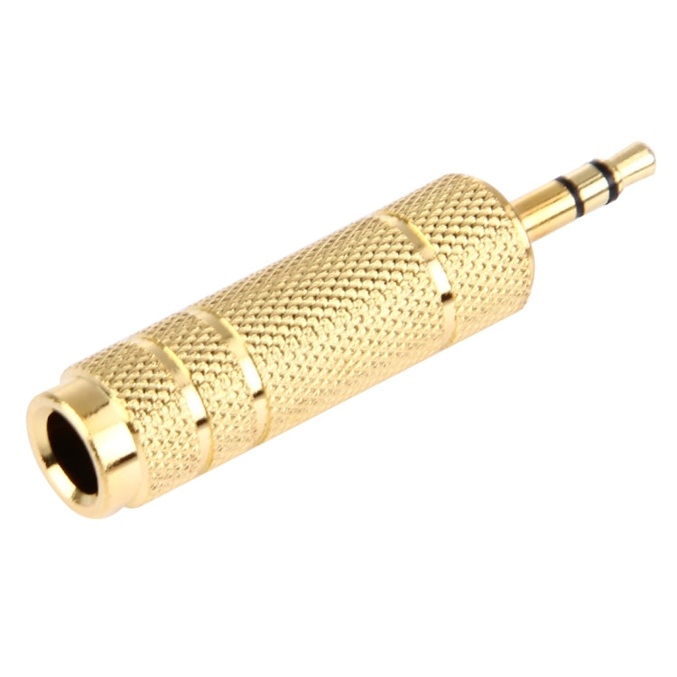 금도금 3.5mm 플러그 to 6.35mm 스테레오 잭 어댑터 소켓 어댑터, 3.5mm 수컷 to 6.35 암컷