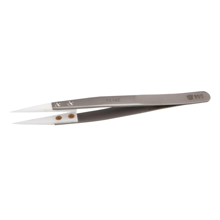 BEST BST-72-MZ 302 스테인리스 스틸 고온 저항 세라믹 팁 핀셋, BST-72-MZ
