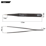 BEST BST-200ESD 202 스테인리스 스틸 정전기 방지 팁 핀셋, BST-200ESD