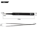 BEST BST-203ESD 202 스테인리스 스틸 정전기 방지 팁 핀셋, BST-203ESD