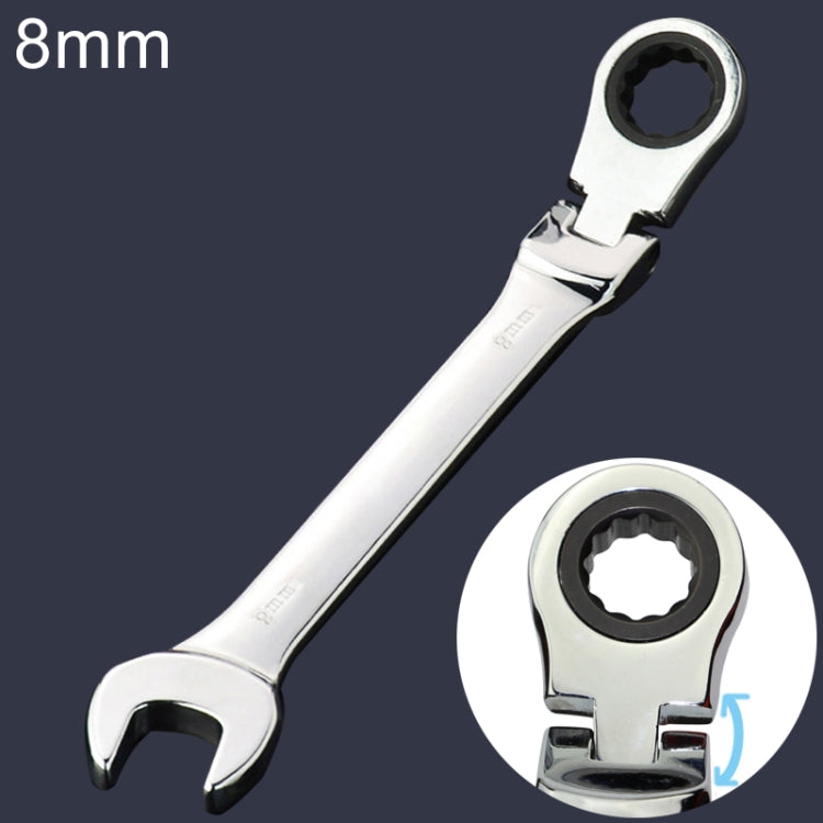 8mm 이중 용도 오프닝 플럼 라쳇 각도 렌치, 길이: 13.8cm, 8mm