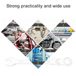 15mm Dual-use Opening Plum Ratcheting Angled Wrench , Length: 19.5cm, 15mm