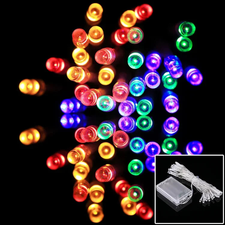 크리스마스 파티용, 30 LED, RGB 조명, 2모드 플래시, 배터리 작동, 3m 4색 RGB
