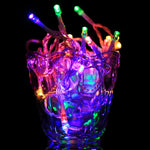 크리스마스 파티용, 30 LED, RGB 조명, 2모드 플래시, 배터리 작동, 3m 4색 RGB