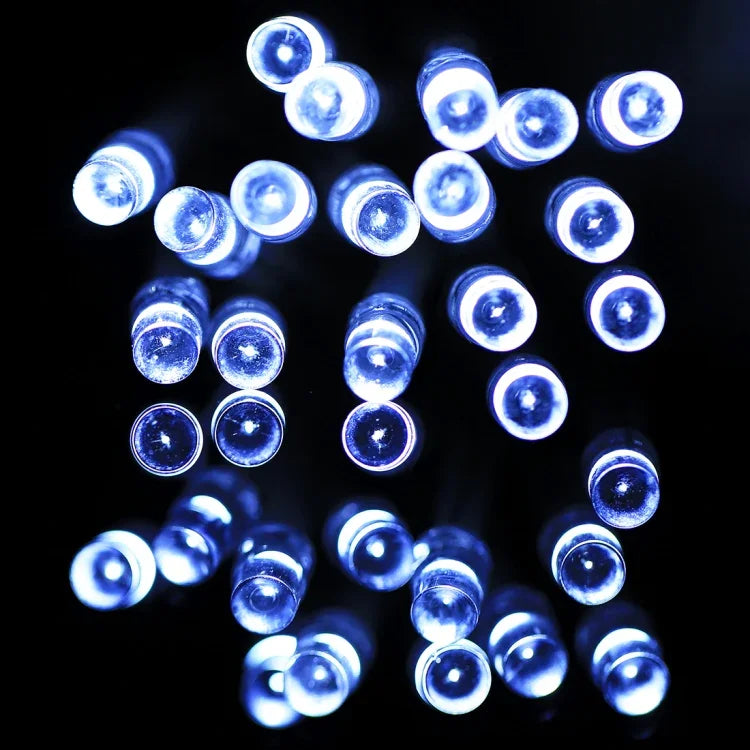 크리스마스 파티용, 20 LED 2모드 플래시, 배터리 작동, 2m 웜 화이트, 2m 화이트 조명