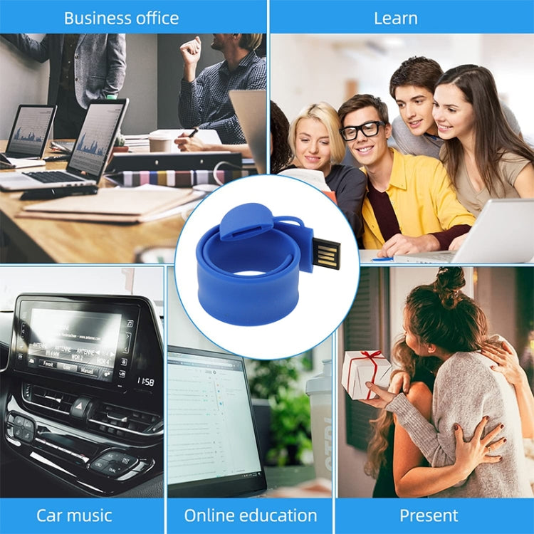 실리콘 팔찌 USB 플래시 디스크 16GB 메모리, 16GB, 16GB (오렌지), 16GB (핑크), 16GB (보라)