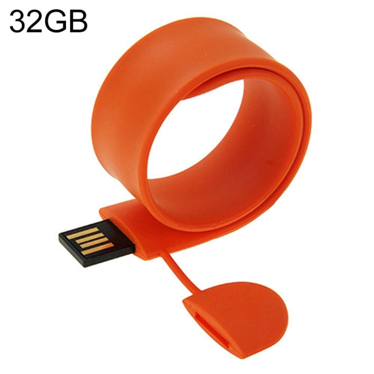 실리콘 팔찌 USB 플래시 디스크 32GB 메모리, 32GB, 32GB (주황), 32GB (분홍), 32GB (보라)