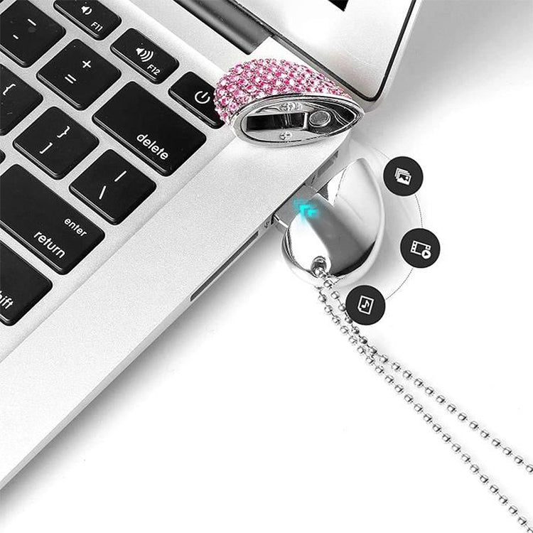 하트 모양 다이아몬드 쥬얼리 USB 플래시 디스크, 발렌타인 데이 선물용, 2GB, 4GB, 8GB, 16GB