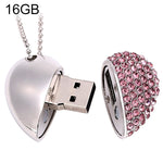 하트 모양 다이아몬드 쥬얼리 USB 플래시 디스크, 발렌타인 데이 선물용, 2GB, 4GB, 8GB, 16GB