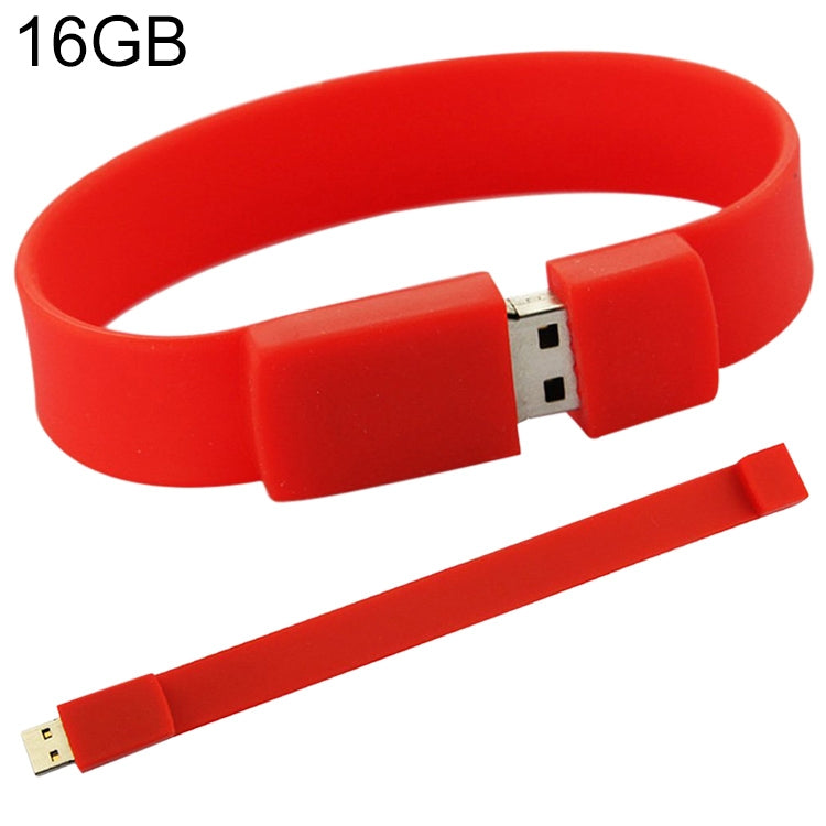 16GB 실리콘 팔찌 USB 2.0 플래시 디스크, 16GB