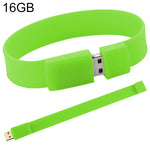 16GB 실리콘 팔찌 USB 2.0 플래시 디스크, 16GB(그린)