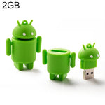안드로이드 로봇 스타일 USB 플래시 디스크(그린), 2GB