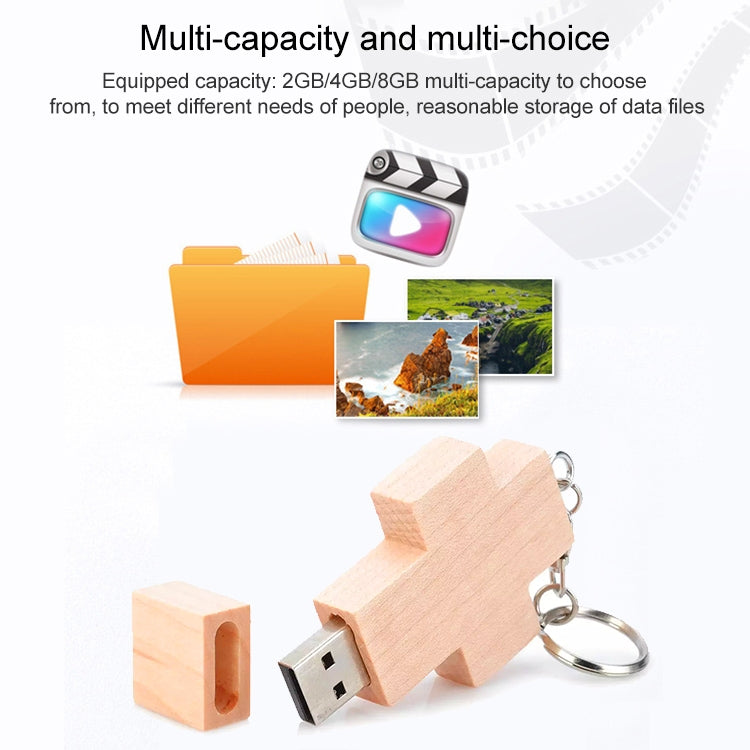 8GB 나무 십자형 USB 플래시 디스크, 2GB, 4GB, 8GB