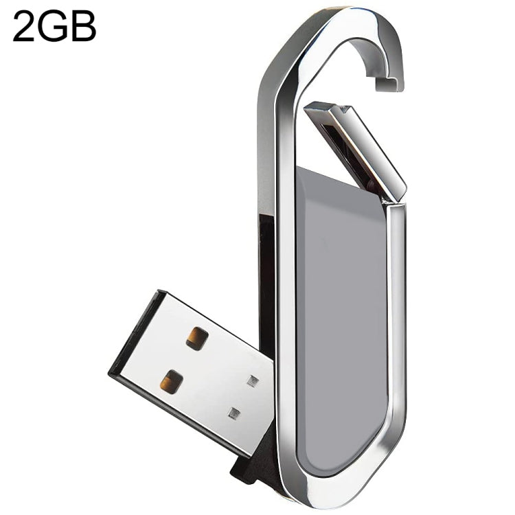 2GB 메탈릭 키체인 스타일 USB 2.0 플래시 디스크 (그레이), 2GB (그레이)