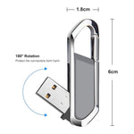 2GB 메탈릭 키체인 스타일 USB 2.0 플래시 디스크 (그레이), 2GB (그레이)