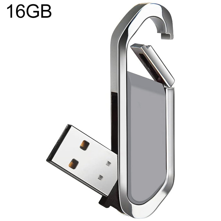 16GB 메탈릭 키체인 스타일 USB 2.0 플래시 디스크, 16GB (그레이)