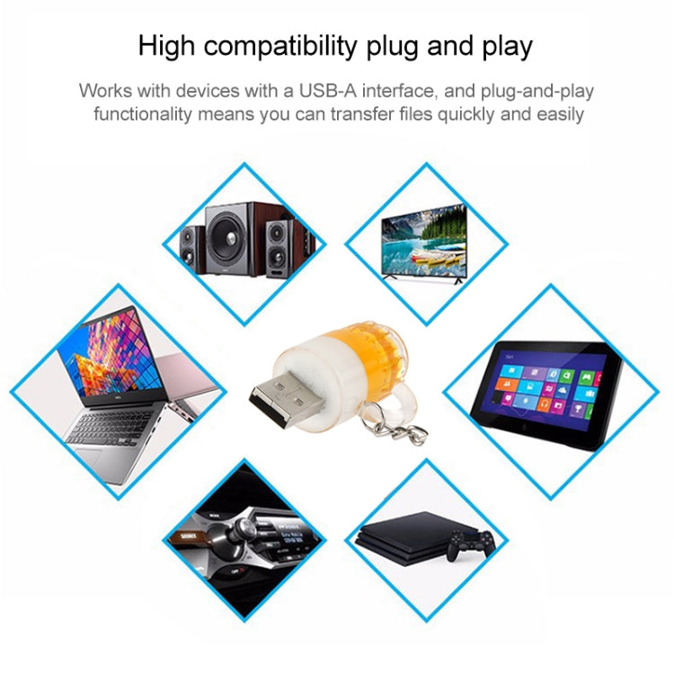 맥주 키체인 스타일 USB 플래시 디스크 16GB 메모리, 16GB