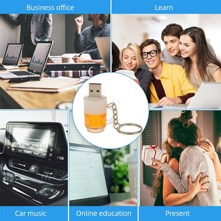 맥주 키체인 스타일 USB 플래시 디스크 16GB 메모리, 16GB
