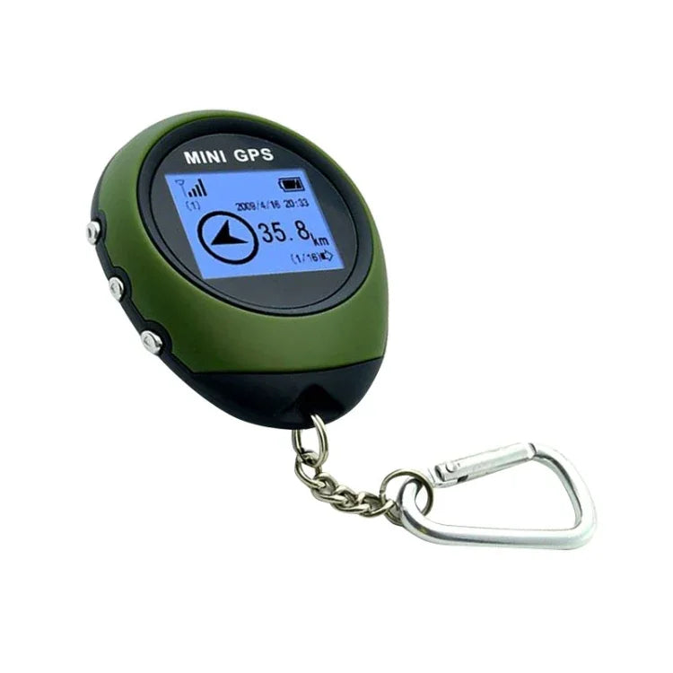 열쇠고리 휴대용 미니 GPS 내비게이션 USB 충전식 위치 찾기 추적기 야외 여행용(녹색), 열쇠고리 추적기