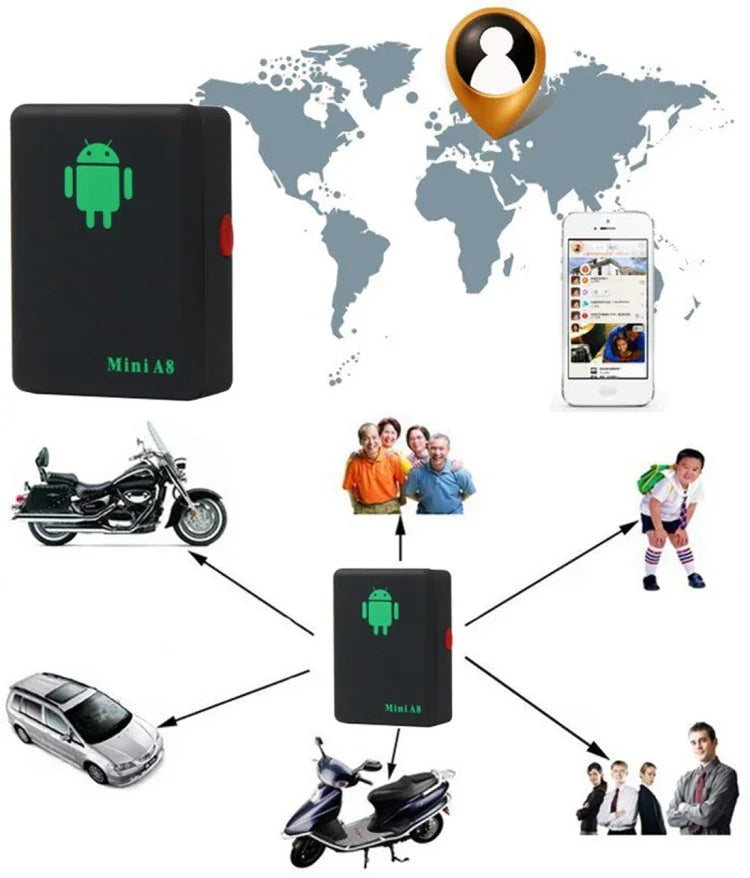 TRACKER 미니 A8 실시간 4밴드 글로벌 위치 추적기 GSM/GPRS 트래커 개인용 추적 장치