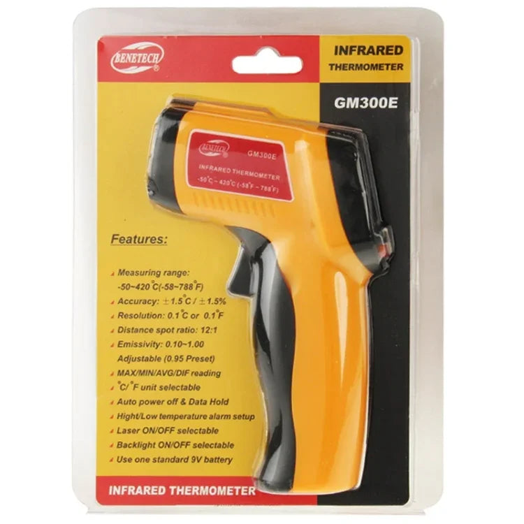 BENETECH GM300E 디지털 레이저 포인트 적외선 온도계, 온도 범위: -50~420도 섭씨, GM300E