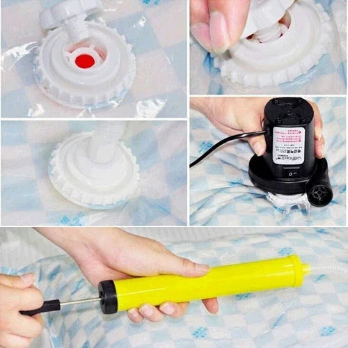 PE + PET 대형 진공 펌핑 압축 가방/파우치 옷 이불 마무리 먼지 가방 파우치, 단일 팩, 압축 가방