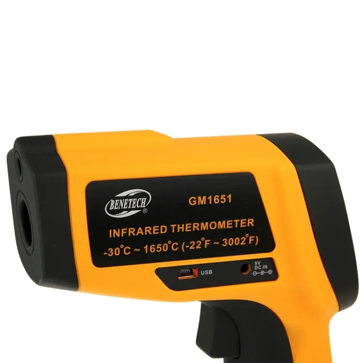 BENETECH GM1651 USB 디지털 디스플레이 온도 건 휴대용 적외선 IR 온도계, 측정 범위: -30~1650도, GM1651