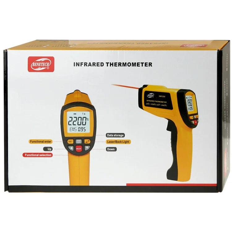BENETECH GM1651 USB 디지털 디스플레이 온도 건 휴대용 적외선 IR 온도계, 측정 범위: -30~1650도, GM1651