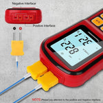 BENETECH GM1312 2.4인치 LCD 화면 열전대 온도계 J,K,T,E,N 및 R 타입 측정, 측정 범위: -50~300도C